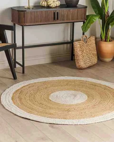 Conan Round Braided Jute & Chindi Rug